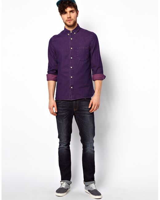 Buy Pepe Jeans Men Slim fit Formal Shirt - Purple Online at Low Prices in  India - Paytmmall.com