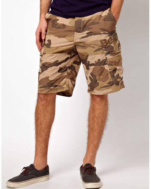 Bench Camo Cargo Short in Natural for 