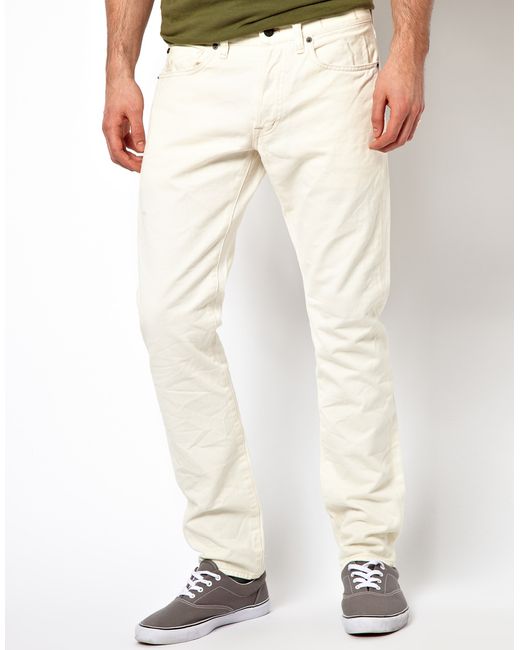 Ralph Lauren Slim Jeans in Off White for Men | Lyst Canada