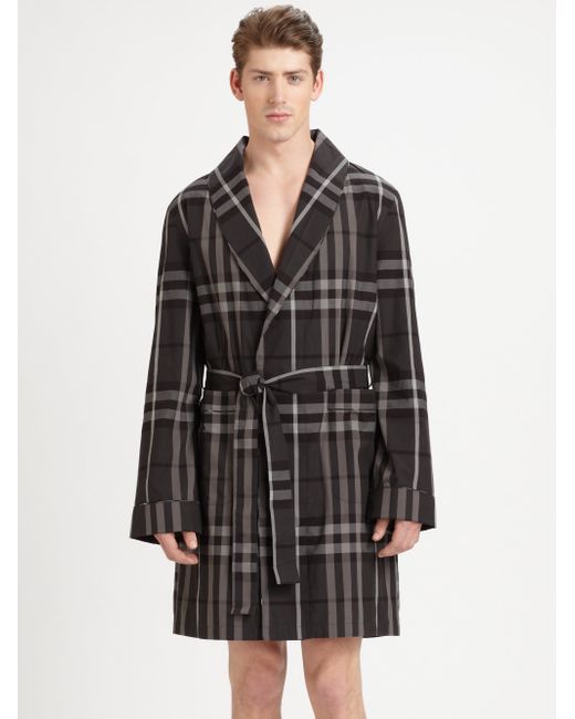 Burberry Reissued vintage check dressing gown coat yellow  MODES