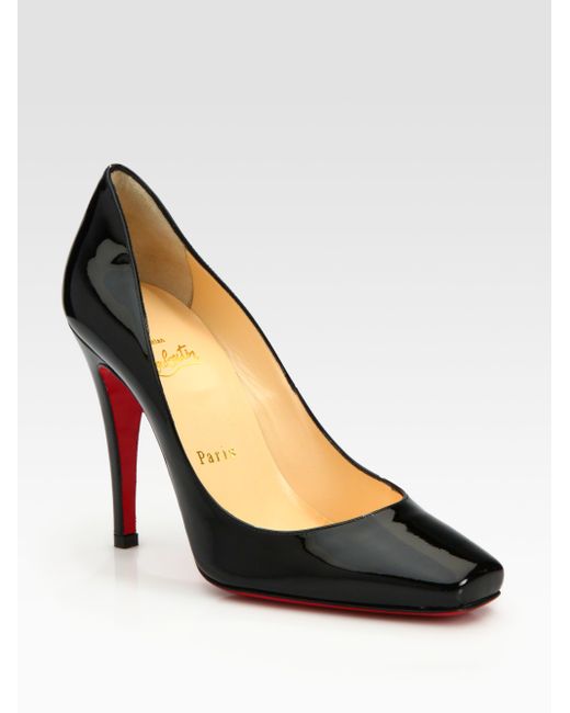 Christian Louboutin Particule Patent Leather Pumps in Black