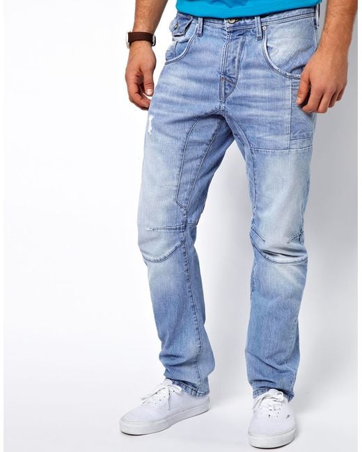 ASOS Blue Jack Jones Stan Osaka Jeans in Anti Fit for men