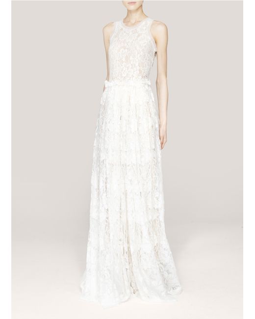 Lanvin White Lace Wedding Gown
