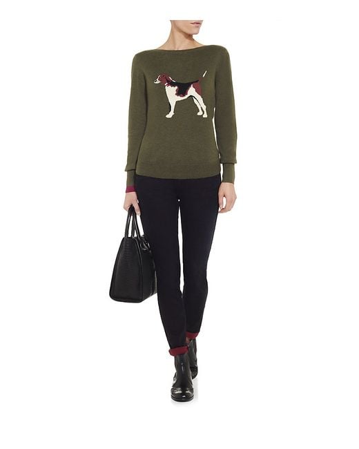 Joules Green Beagle Sweater