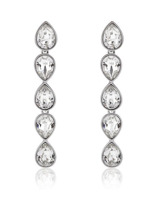 Swarovski Metallic Talesia Tear Crystal Earrings