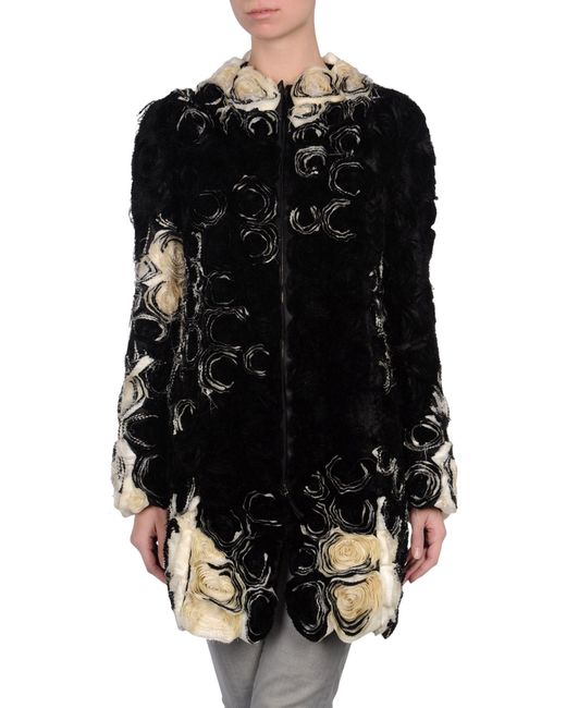 Valentino Printed Shearling Cape With Embroidered Leather - Multicolor ...