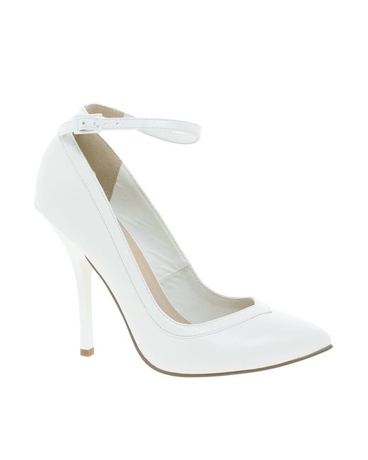 ASOS White Pout Pointed High Heels