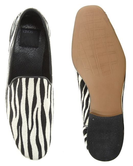 Zebra print shop loafers