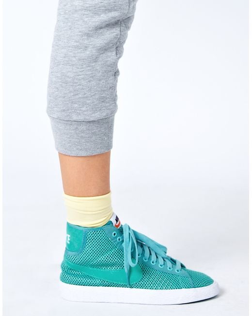 Turquoise nike shop high tops