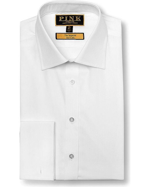 Thomas Pink White Imperial Slim Fit Double Cuff Shirt - For Men for men