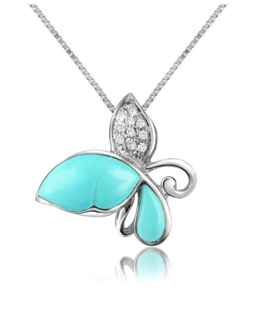 Del gatto Diamond Gemstone Butterfly 18k Gold Pendant ...