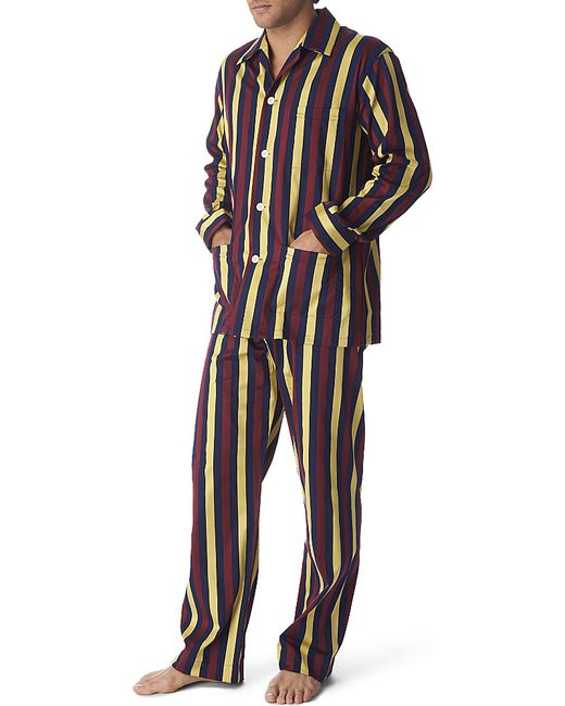 Derek Rose Multicolor Regimental Satin Stripe Pyjama Set - For Men for men