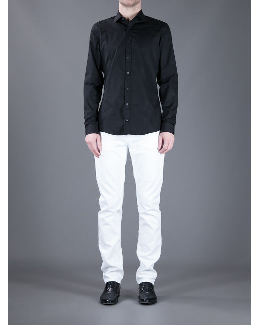 Gucci Slim Fit Shirt in Black for Men 