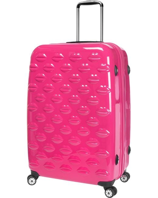 Lulu Guinness Pink Lips Fourwheel Suitcase 71cm