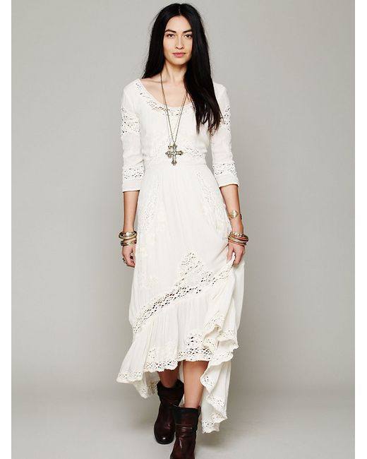 Free People White Mexican Wedding Dress