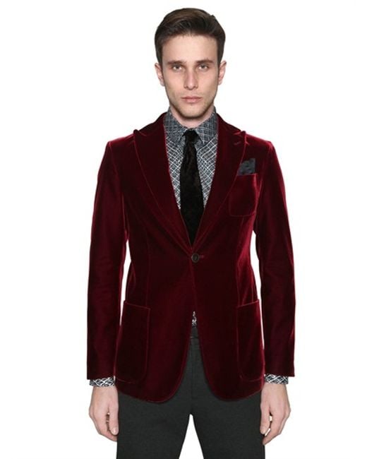 Giorgio Armani Purple Velvet Jacket for men