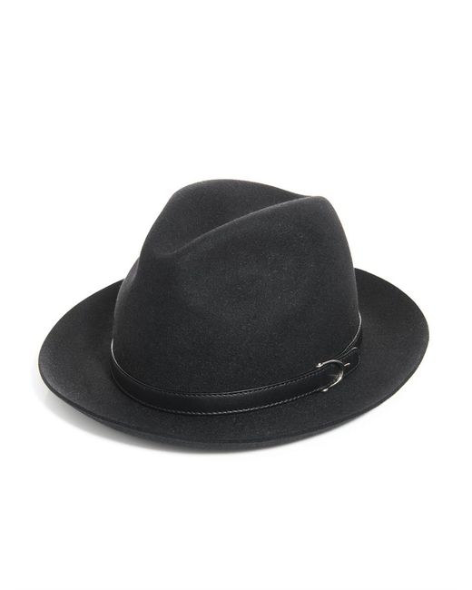 Gucci Felt Fedora Hat in Black for Men | Lyst
