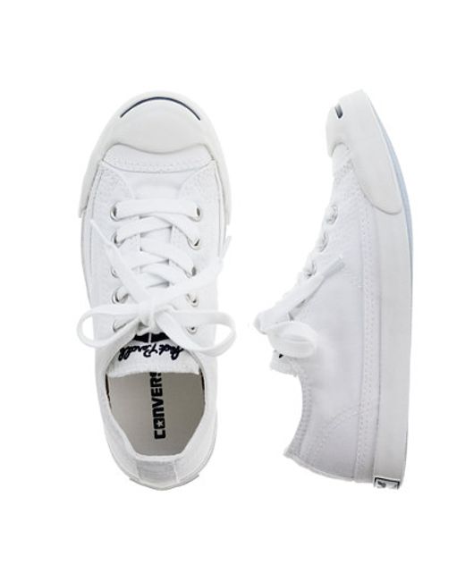 J.Crew White Kids Converse Jack Purcell Lowtops