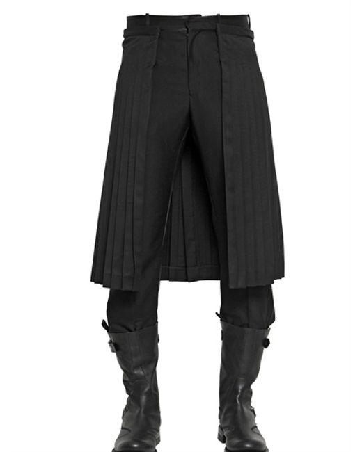 Jean Paul Gaultier Cool Wool Kilt in Black for Men | Lyst