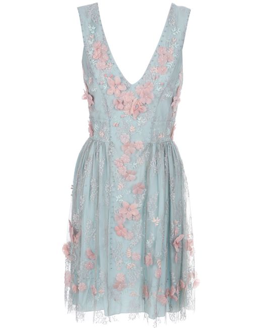 Blugirl Blumarine Floral Applique Dress Lyst