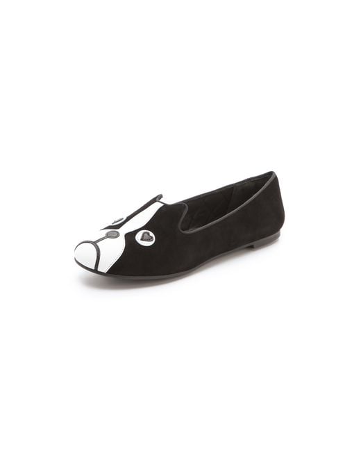 Marc By Marc Jacobs Black Dog Loafers