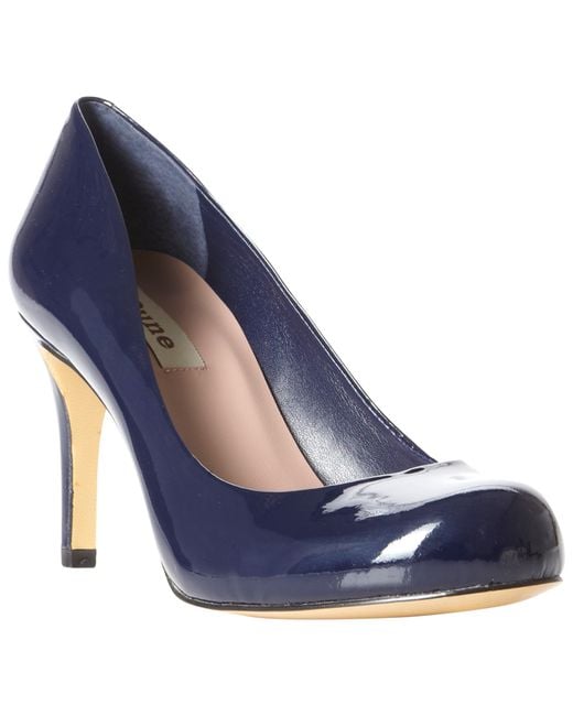 Patent Leather Stiletto Heel Court Shoes Blue | Lyst UK