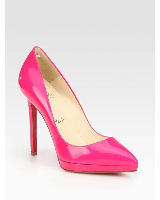 christian louboutin pigalle plato 100 platform leather pumps