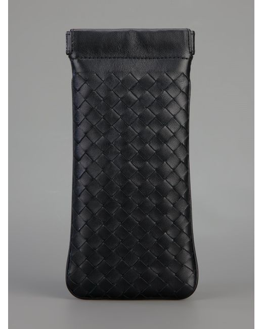 Bottega Veneta Woven Leather Glasses Case in Black | Lyst display picture 2