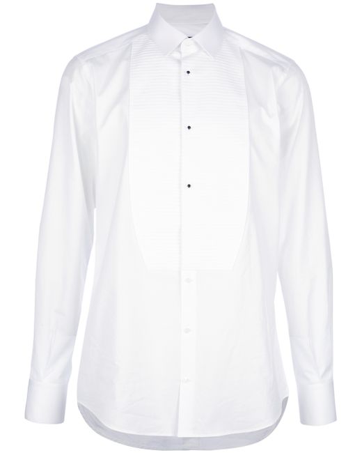 Dolce & Gabbana White Slim Tuxedo Shirt for men