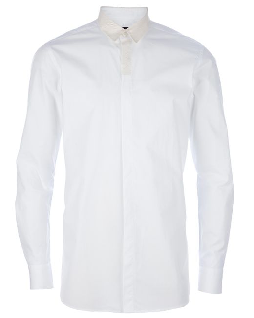 Fendi White Long Sleeve Dress Shirt for men