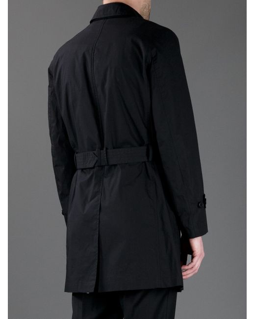 Mens black mac store trench coat