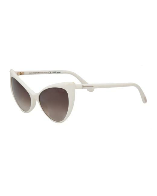 Tom Ford Nikita Sunglasses in White | Lyst