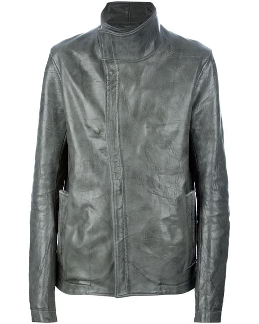 Carol Christian Poell Buffalo Leather Jacket in Gray for Men | Lyst