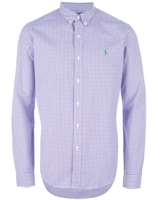 Polo Ralph Lauren Gingham Button Down Shirt in Purple for Men Lyst