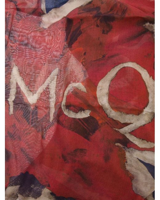 McQueen 'god Save Mcqueen' Scarf | Lyst