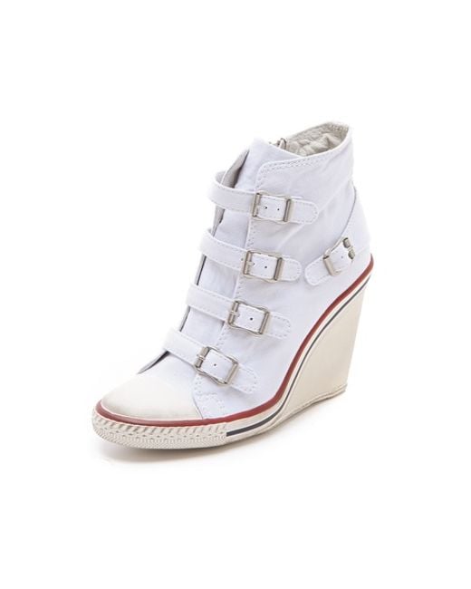Ash White Thelma Bis Wedge Sneakers