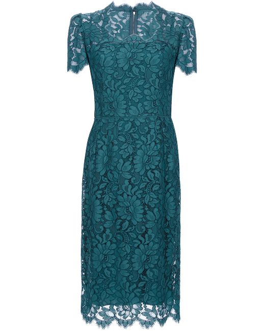Dolce & Gabbana Lace Dress in Blue | Lyst