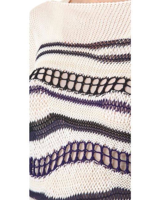 Jean Paul Gaultier Open Knit Sweater in White | Lyst Jean Paul Gaultier Open Knit Sweater in White | Lyst