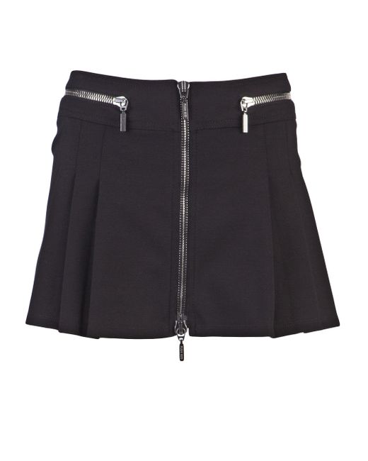 Plein Sud Pleated Mini Skirt in Black | Lyst