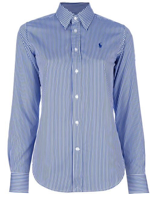 Ralph Lauren Blue Label Striped Button Down Shirt in Blue | Lyst