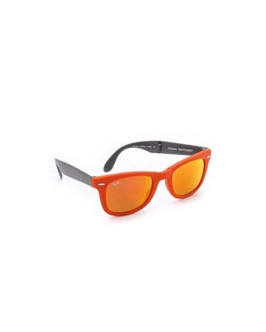 Ray-Ban Orange Folding Wayfarer Sunglasses