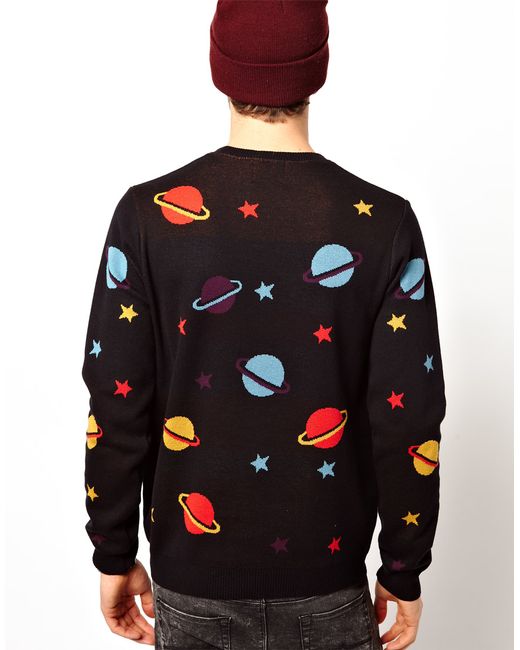 ASOS Planet Jumper in Black for Men | Lyst
