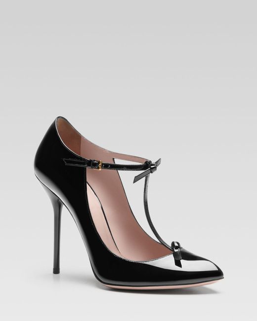 gucci t strap pump