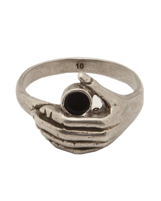 Saint Laurent Metallic Thin Hand Ring for men