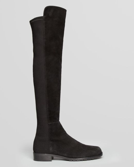 stuart weitzman half and half suede boots
