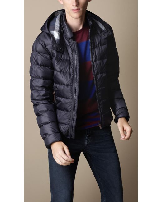 Burberry Blue Downfilled Puffer Jacket for men