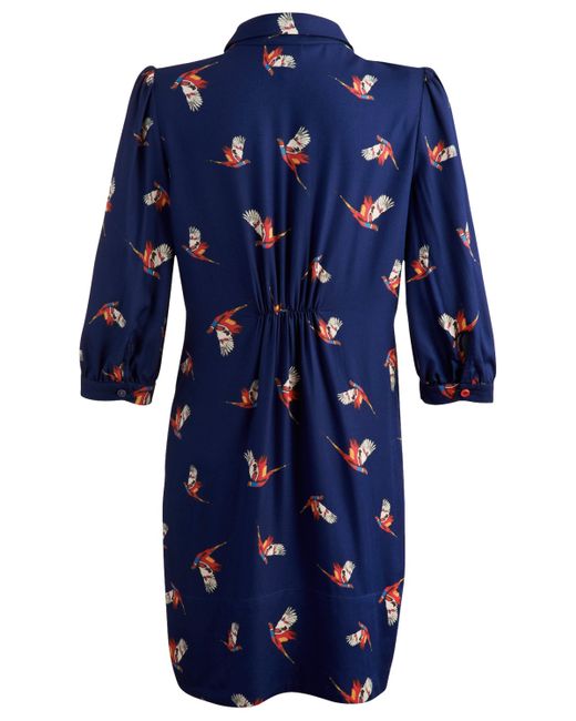 Joules Blue Wickmere Pheasant Dress