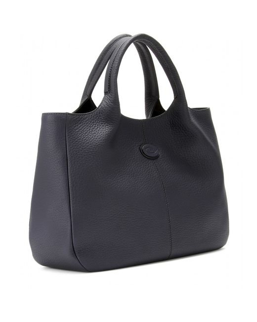 Tod's Blue 24h Shopping Media Leather Tote