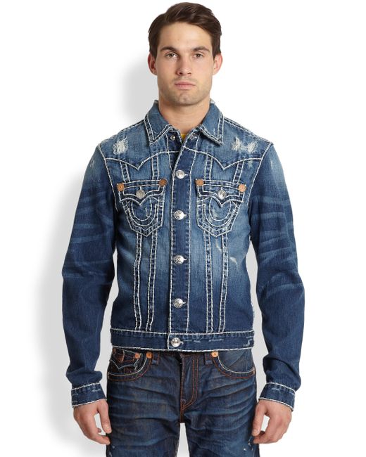 True Religion Jimmy Super T Denim Jacket in Blue for Men | Lyst