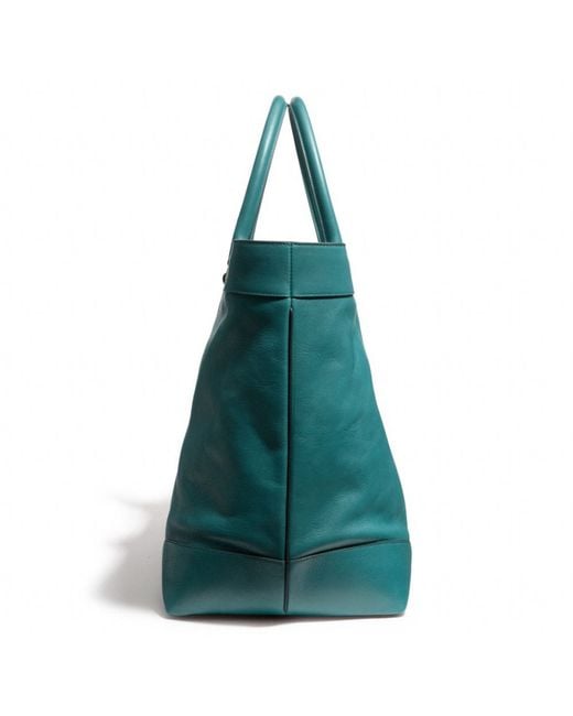 送料無料 お in Tote Weekend Legacy Bleecker COACH Leather for Green in バッグ